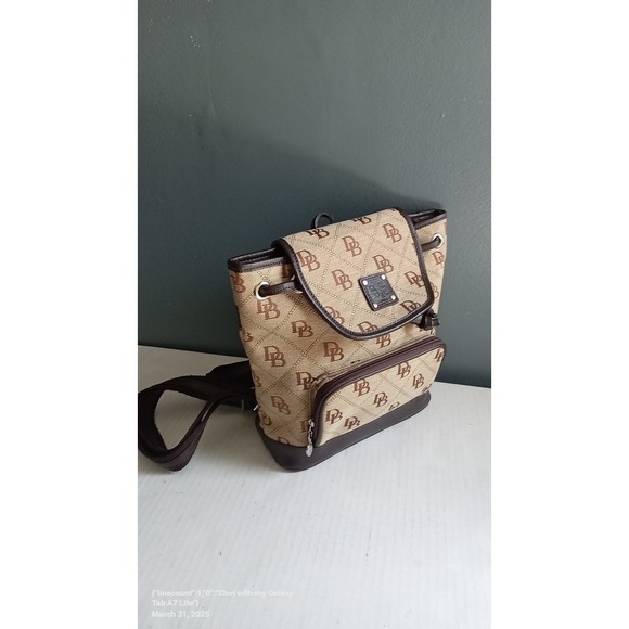 Dooney & Bourke Backpack DB Monogram Drawstring‎ Flap Brown Designer Bag main image 7